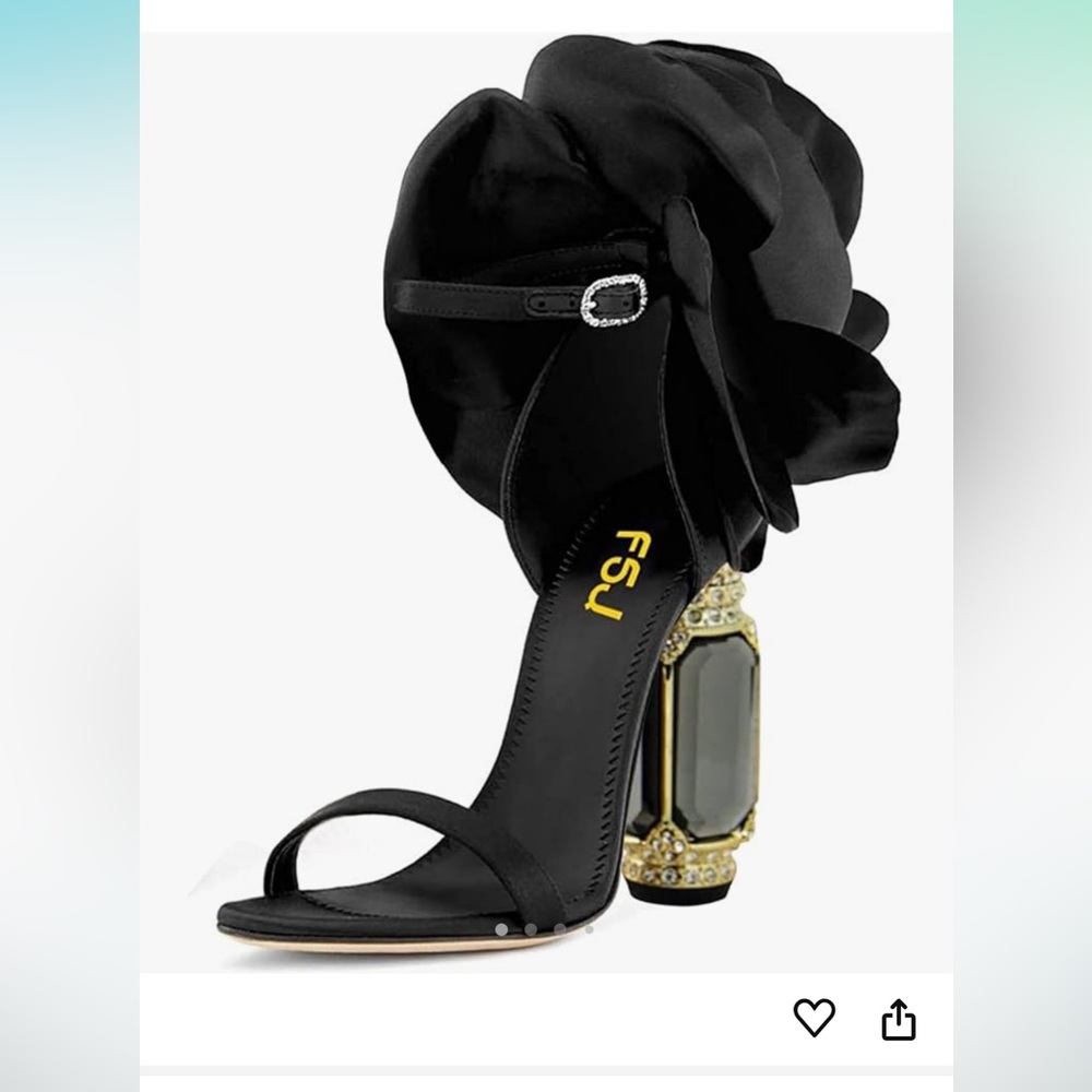 Ankle strap chunky block heel